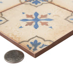 Load image into Gallery viewer, Merola Tile Mirambel Azul 13 inch x 13 inch Ceramic Floor and Wall Tile – 12.2 sq. ft. per Case, Matte Textured Finish