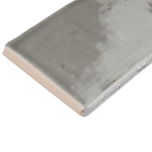 Merola Tile Chester Grey 3 inch x 6 inch Ceramic Wall Tile – 5.72 sq. ft. per Case, Glossy Smooth Finish