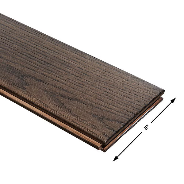 Plancher en bois franc massif Malibu Wide Plank French Oak Boca Raton, épaisseur de 3/4 po, largeur de 5 po (22,60 pi²/boîte)