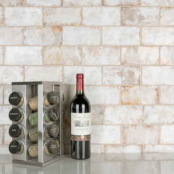 Merola Tile Biarritz Beige 3 inch x 6 inch Ceramic Wall Tile – 5.72 Sq. Ft. Coverage per Case
