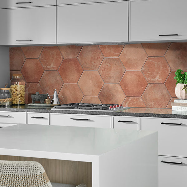 Merola Tile Americana Boston Hex North Porcelain Tile 14.13 inch x 16.25 inch 11.07 sq. ft./Case Matte Textured Hexagon Floor and Wall Tile