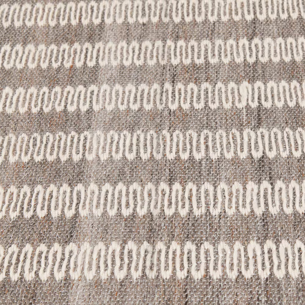 GlucksteinElements Everett Ivory/Taupe 6 ft. x 9 ft. Indoor Area Rug – Modern Wool Blend Rug with Fringe Detail