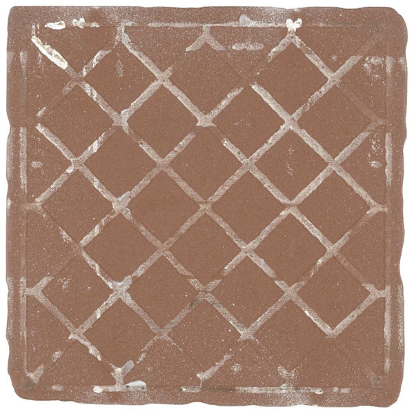 Merola Tile Costa Arena Decor Fleur 7.75 inch x 7.75 inch Ceramic Floor and Wall Tile – 11.11 sq ft per Case, Rustic Floral Stone Look Matte Finish Indoor Tile