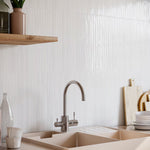 Charger l'image dans la visionneuse de galerie, Ivy Hill Tile Vistaio Blanco White 5.27 in. x 17.71 in. Glossy Ceramic Mosaic Wall Tile – 0.64 Sq. Ft. per Tile, Polished Low Sheen Finish