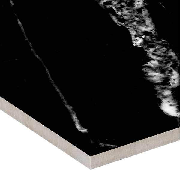 Anatolia Noir Abyss Porcelain Tile 0.34 inch Thickness 12 inch Width Matte Rectified 12 inch x 24 inch Floor and Wall Tile
