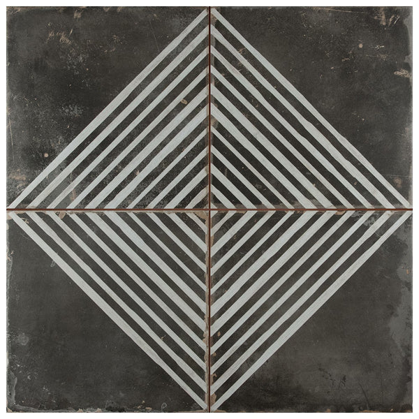 Merola Tile Kings Rombos 17-5/8 inch x 17-5/8 inch Ceramic Floor and Wall Tile (11.02 sq. ft./Case) – Glazed Encaustic-Inspired Finish