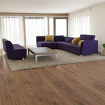 Load image into Gallery viewer, Oak Dark Brown PVC Laminate Flooring Plank – 6" x 36", 0.08" Thick, 54 Sq. Ft., Waterproof DIY Flooring