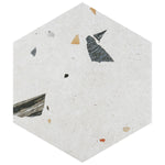 Load image into Gallery viewer, Merola Tile Sonar Hex White 8.63 inch x 9.88 inch Porcelain Floor and Wall Tile 11.5 sq ft per Case Terrazzo Look