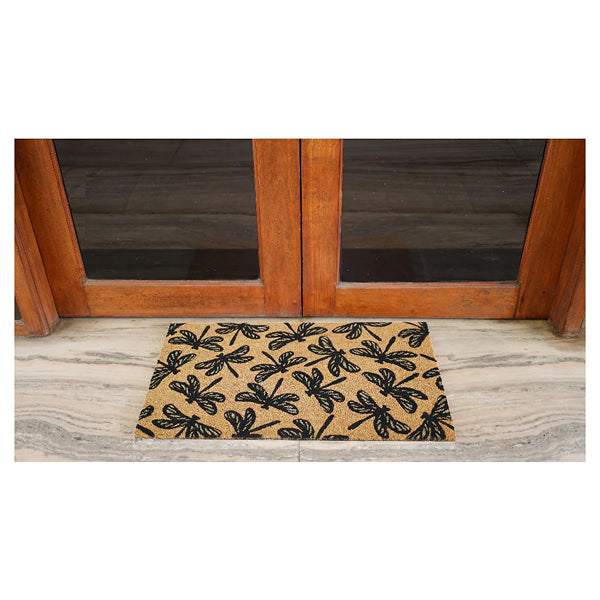 StyleWell 18 inch x 30 inch DragonFly Plaid Coir Door Mat