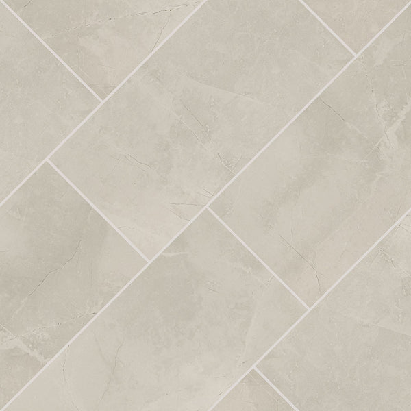 MSI Stone ULC Madison Luna Porcelain Tile 0.37 inch Thickness 24 inch Width 16 sq. ft. Coverage Polished Finish Marble Look