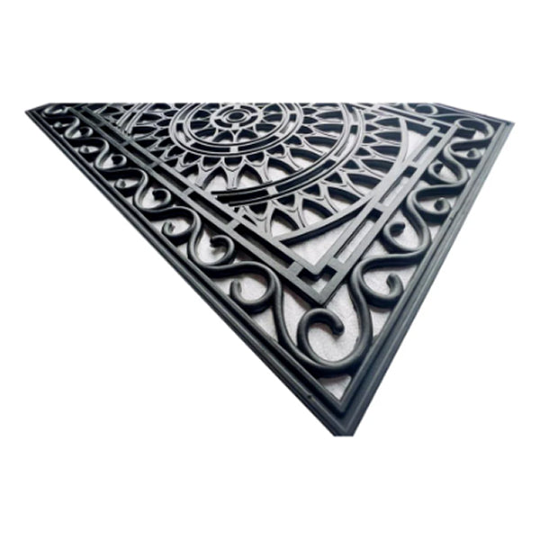 Home Decor Inc. 24-inch x 36-inch Black Iron-IV Wrought Rubber Outdoor Doormat