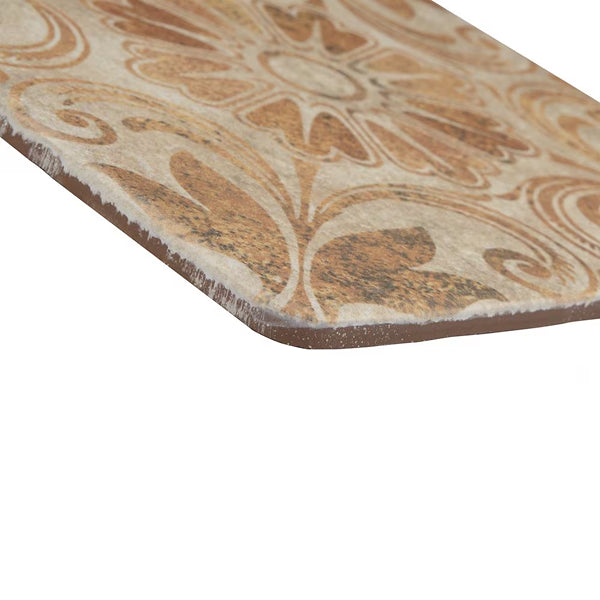 Merola Tile Costa Cendra Decor Dahlia Arena 7-3/4 inch x 7-3/4 inch Ceramic Floor and Wall Tile – 11.11 sq. ft. per Case, Glazed Textured Finish