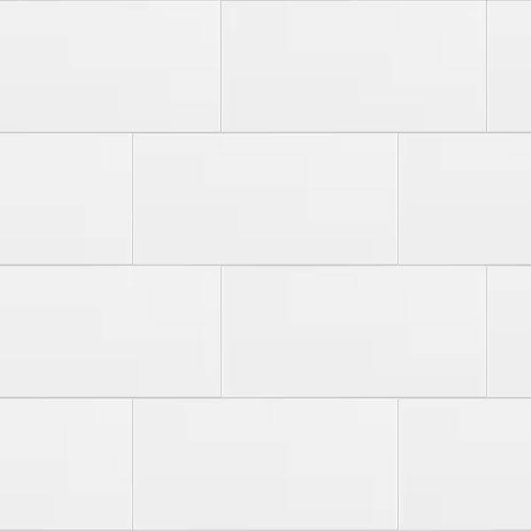 Anatolia Metro White Glossy Ceramic Wall Tile 0.31 inch Thick 7.87 inch W 10.33 sq ft/case