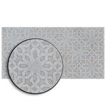 Charger l'image dans la visionneuse de galerie, Merola Tile Camden Decor Grey 4 inch x 8 inch Ceramic Wall Tile 11.5 sq. ft./case – Glossy Patterned Subway Finish