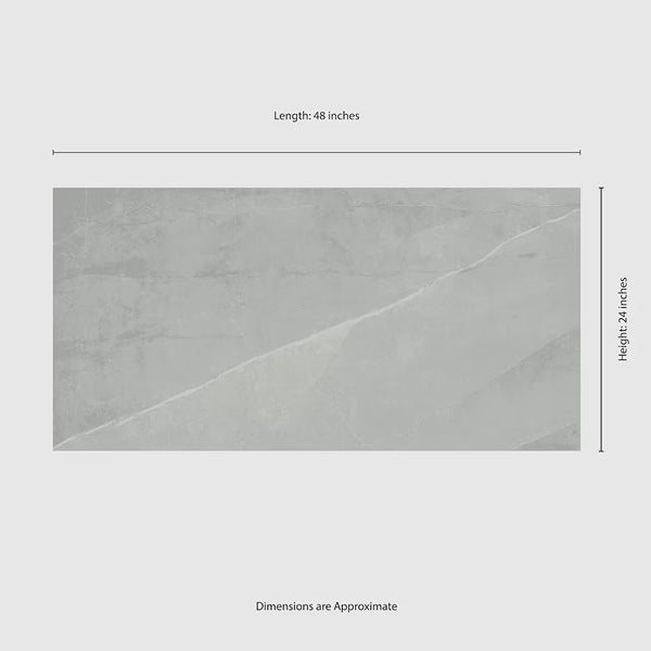 MSI Stone ULC Medison Seleste Porcelain Tile 0.37 inch Thickness 24 inch Width 16 sq. ft. Coverage Polished Finish Marble Look