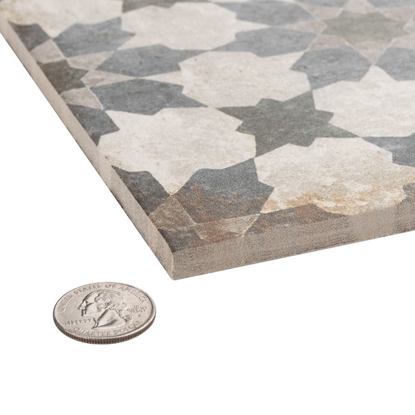 Merola Tile D'Anticatto Decor Varenna Porcelain Tile 0.38 inch Thick x 8.75 inch Wide – 11.25 sq. ft. Coverage – Matte Textured Anti-Slip Finish