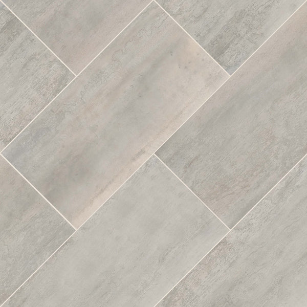 MSI Stone ULC Metallic Steel 24 inch x 48 inch Matte Porcelain Stone Look Floor and Wall Tile – 16 Sq. Ft./Case – Modern Grey Finish