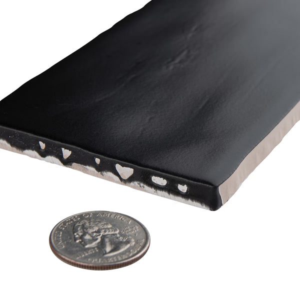 MSI Stone ULC Castillo Matte Black 3 inch x 12 inch Ceramic Wall Tile 5.72 sq ft/case – Subway Style Matte Finish