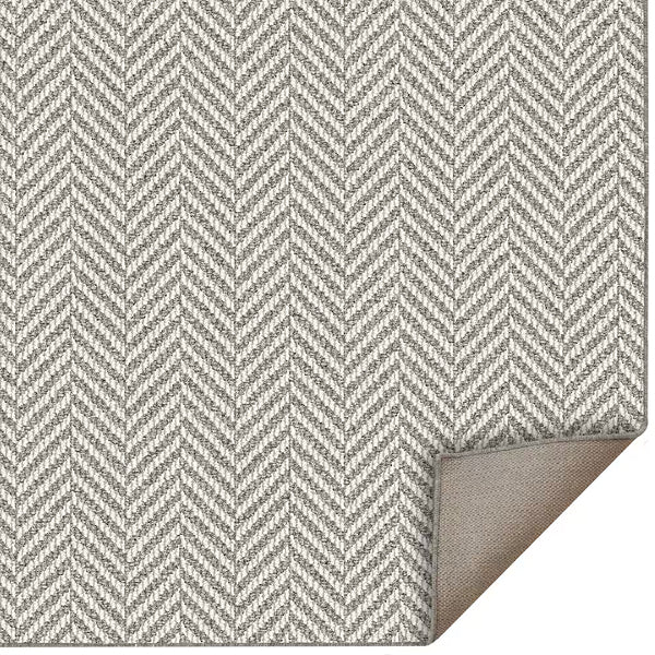StyleWell Trident 3 ft x 6 ft Polypropylene Loop Yarn with Non-Slip Backing Grey Doormat