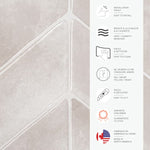 Charger l'image dans la visionneuse de galerie, Smart Tiles Chevron Viby Pink Peel and Stick Backsplash Tiles 11.43 in x 9 in (4-Pack, 2.86 sq.ft.)