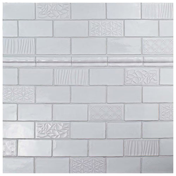 Merola Tile Antic Special Milk Ceramic Wall Tile 0.38 inch Thick 3 inch Wide 4 sq. ft. per Case – Glazed Handmade Subway Finish