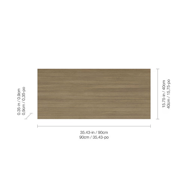 Anatolia 16 inch x 36 inch Sienna Oak Fluted Matte Rectified Ceramic Wall Tile – 7.75 sq.ft./case Textured Wood Look
