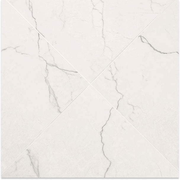 MSI Stone ULC Brighton Grey Matte Porcelain Tile 0.37 inch Thick x 24 inch Wide – 16 sq. ft. Coverage – Marble Look Matte Finish