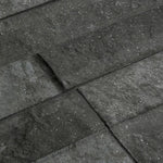 Load image into Gallery viewer, Merola Tile Ordino Black Porcelain Wall Tile 3.25 inch x 17.5 inch – 9.6 sq. ft. per Case Textured Stone Look Finish