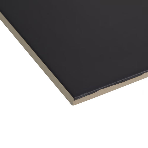 Merola Tile Klavier Matte Black Porcelain Tile 0.31 inch Thick 17.88 inch x 17.88 inch 11.33 sq ft/case Matte