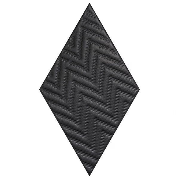Merola Tile Rhombus Black 5-1/2-inch x 9-1/2-inch Semi-Gloss Porcelain Floor and Wall Tile (11.68 sq. ft. / case)