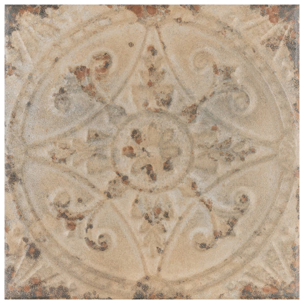 Merola Tile Saja Blanco Ceramic Floor and Wall Tile 0.39 inch Thick 13 inch Wide 12.0 sq. ft. per Case – Glazed Textured Vintage Finish