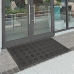 Load image into Gallery viewer, Multy Home 3 ft. x 5 ft. Parquet Embossed Black Doormat
