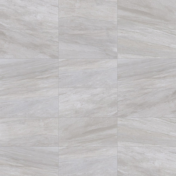 Anatolia Fragment Grey Porcelain Tile 0.35 inch Thickness 12 inch Width 16 sq. ft. Coverage Matte Stone Look Floor and Wall Tile