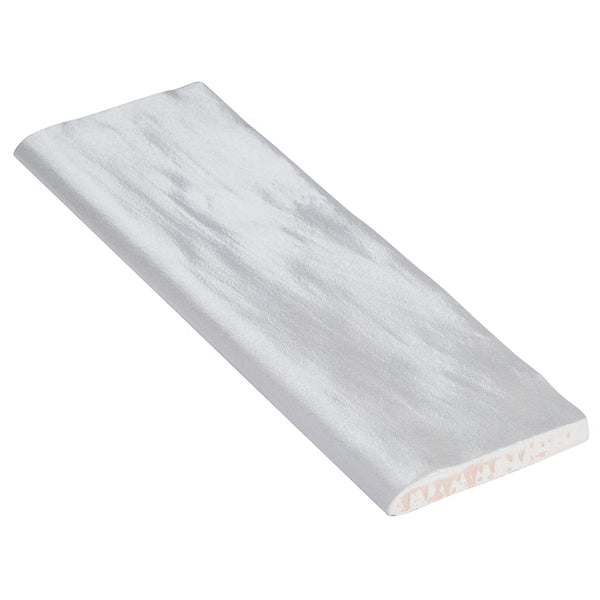 Ivy Hill Tile Amagansett Blue Ceramic Wall Bullnose Tile 2.55 inch Width 7.87 inch Length Satin Finish 1 sq ft/case
