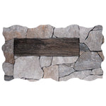 Load image into Gallery viewer, Merola Tile Sample - Masia Andorra Gris 9.75 inch x 10.37 inch Ceramic Wall Tile, Stone Look Matte Finish