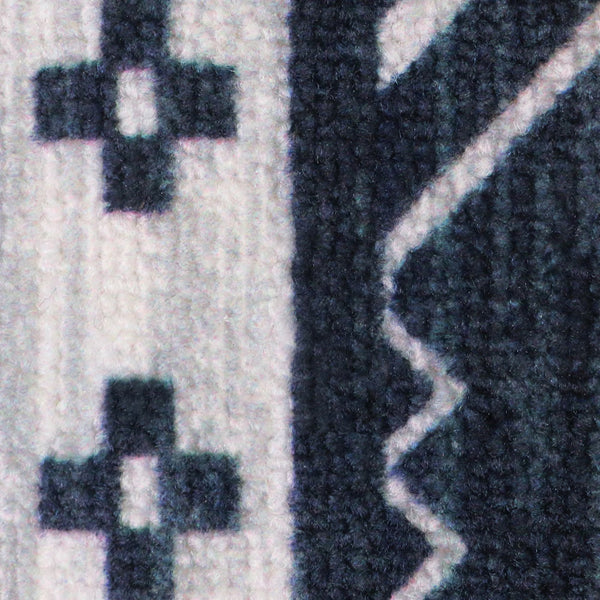 Multy Home 3-ft. x 4-ft. Wikki Tribal Printed Decorative Mat, Navy