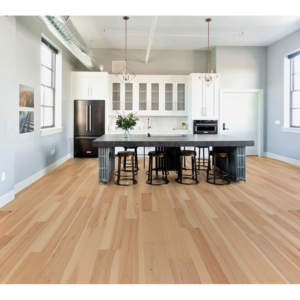 Lifeproof Grand Falls Hickory Random L x 6.5 in. W x 7mm Beige Interlocking Engineered Waterproof Hardwood Flooring (21.80 sq.ft./case)