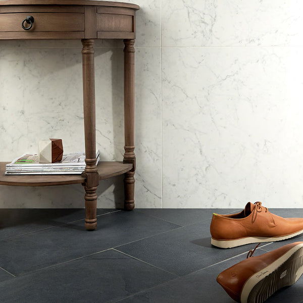 Ivy Hill Tile Copley Nero Porcelain Tile – 0.39 inch Thick, 12 inch x 24 inch, 11.62 sq.ft/Case – Matte Stone Look Finish