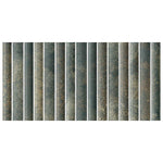 Load image into Gallery viewer, Merola Tile Rubik Verde 5.88 inch x 11.75 inch Ceramic Wall Tile – 10.78 sq ft per Case, Glossy Fluted Green Decorative Wall Tile