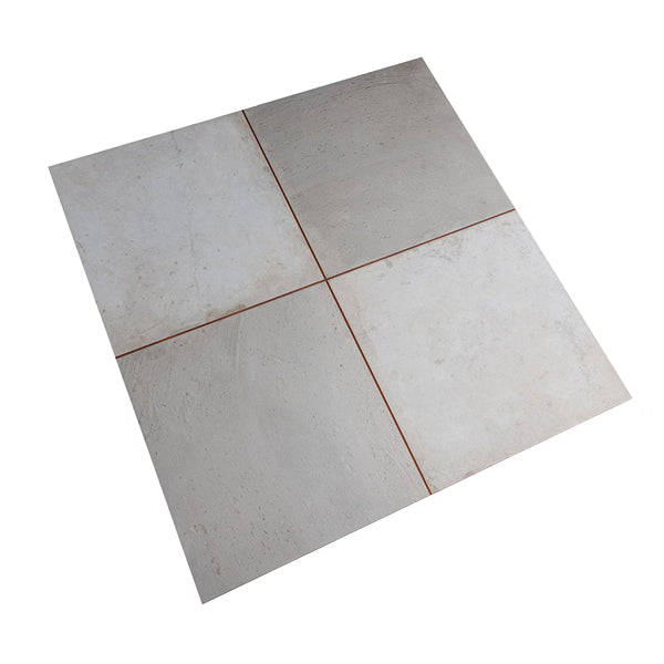 Merola Tile Kings Clay Checker Silver Ceramic Floor and Wall Tile 0.37 inch Thick 17.63 inch Wide 10.95 sq. ft. per Case – Low Sheen Vintage Finish
