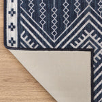 Load image into Gallery viewer, Multy Home 2-ft. x 5-ft. Wikki Tribal Printed Decorative Mat, Navy
