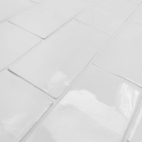 Ivy Hill Tile Catalina White 3 inch x 6 inch Polished Ceramic Subway Wall Tile – 5.38 Sq. Ft. Coverage per Case