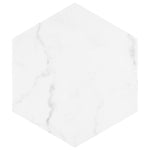 Load image into Gallery viewer, Merola Tile Classico Carrara Hexagon 7 inch x 8 inch Porcelain Floor and Wall Tile – 7.5 sq. ft. per Case, Matte Marble Look Hexagon Tile