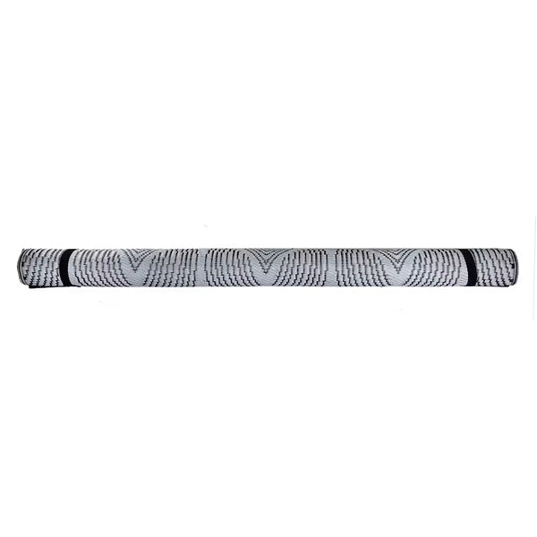 StyleWell Grey Geo Grey 8 ft. x 10 ft. Reversible Outdoor Area Rug