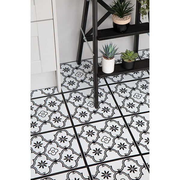 D-C-Fix Ornamental 12-inch x 12-inch Adhesive Luxury Vinyl Tile (11 sq. ft./case, Pattern Design, Waterproof, Peel & Stick)