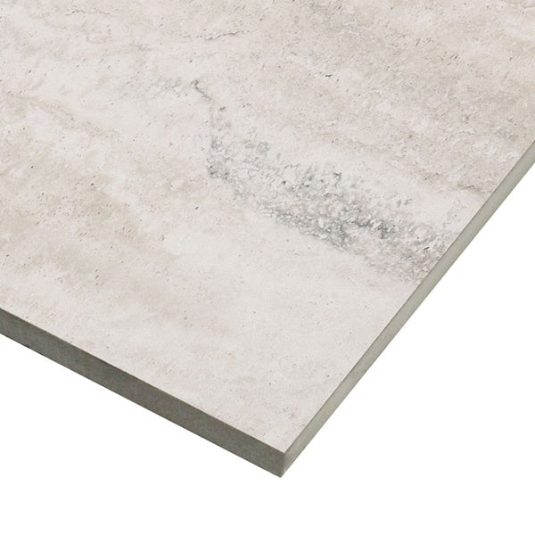 MSI Stone ULC Veneto White Porcelain Tile 0.35 inch Thickness 12 inch Width 16 sq. ft. Coverage Matte Travertine Look Floor and Wall Tile