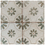 Load image into Gallery viewer, Merola Tile Kings Blume Encaustic Sage 17.63 inch x 17.63 inch Ceramic Floor and Wall Tile (10.95 sq. ft./case)