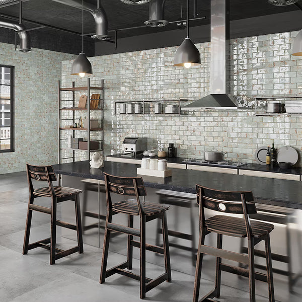 Merola Tile Biarritz Green 3 inch x 6 inch Ceramic Wall Tile – 5.72 Sq. Ft. Coverage per Case