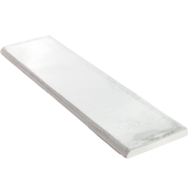 Ivy Hill Moze White 3 in. x 12 in. Ceramic Bullnose Wall Tile Trim