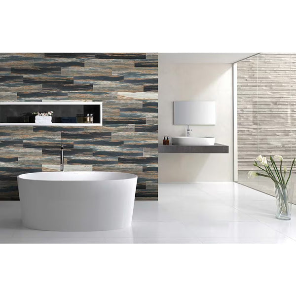 Deco Products COLORS Floor-Wall Old Navy Ocean Aged 6-inch x 36-inch Luxury Vinyl Plank (30 sq. ft./case)